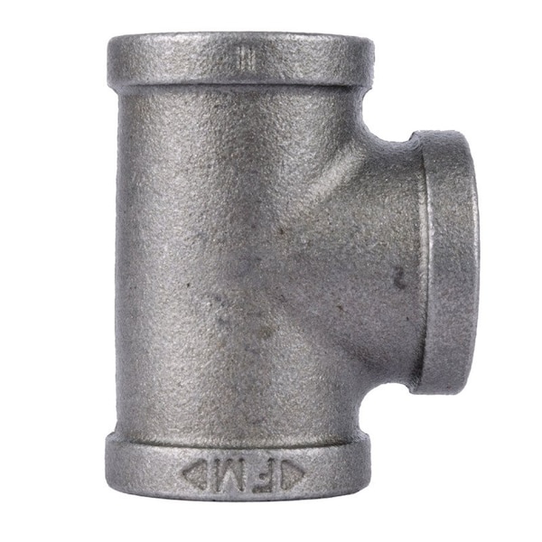 Stz Industries 1/4 in. FIP each X 1/4 in. D FIP 1/4 in. D FIP Black Malleable Iron Tee 310T-14 - main