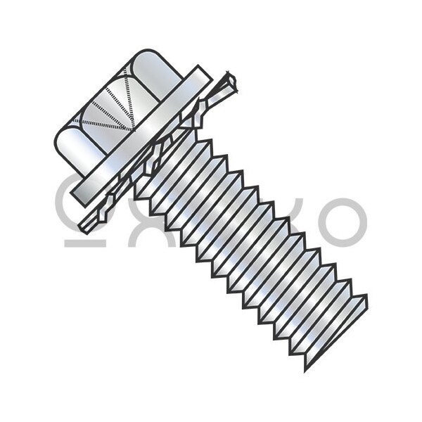 Oxoxo 6-32X1/4 Phillips Indent Hex Washer External Sems Machine Screw Full Thread Zinc & Bake, 10000PK 432894 - main