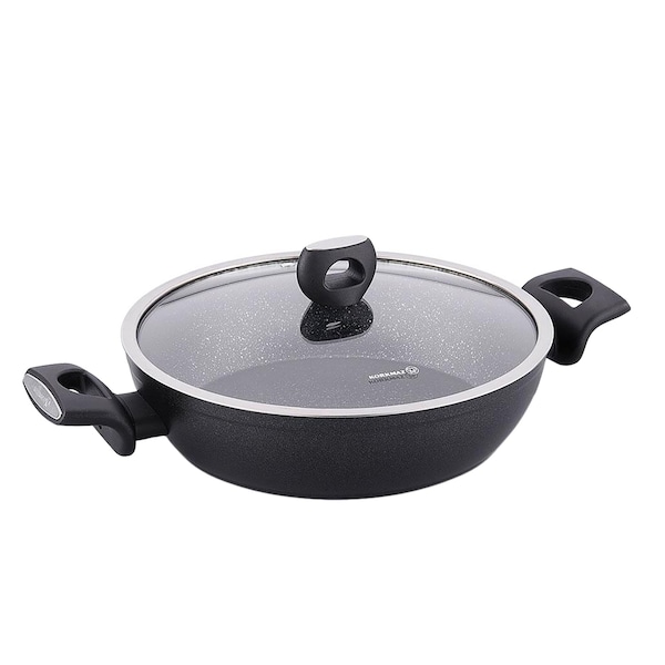 Korkmaz Nora 2 Piece 3.6 Liter Alumium Nonstick Low Casserole Dish with Lid A2945 - main