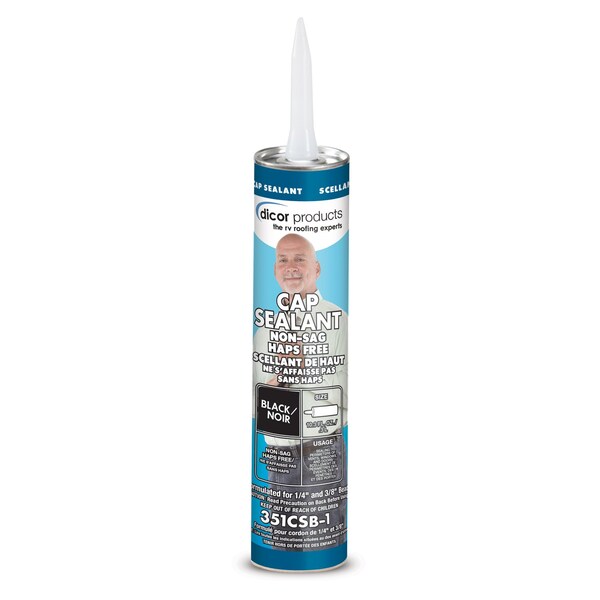 Dicor Use To Seal Vents/ Window/ Door, 10.3 Ounce Tube, Black, Single 351CSB-1 - main