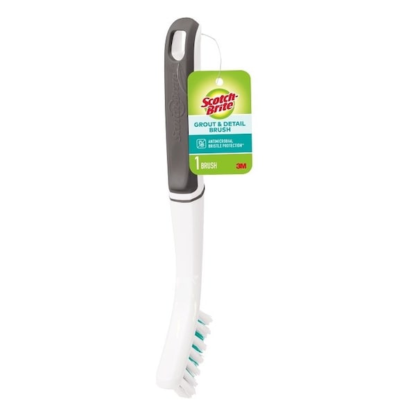 Scotch-Brite Grout and Detail Brush, 3/4 in L Trim, Polypropylene Bristle, Blue/White Bristle, 1 in W Brush 511P-6 - main