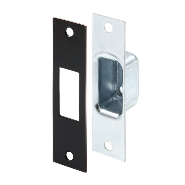 Prime-Line Box Armored Security Strike, 4-7/8 inch Height x 1-1/4 inch Width, with Fasteners, Bronze U 95397 - main
