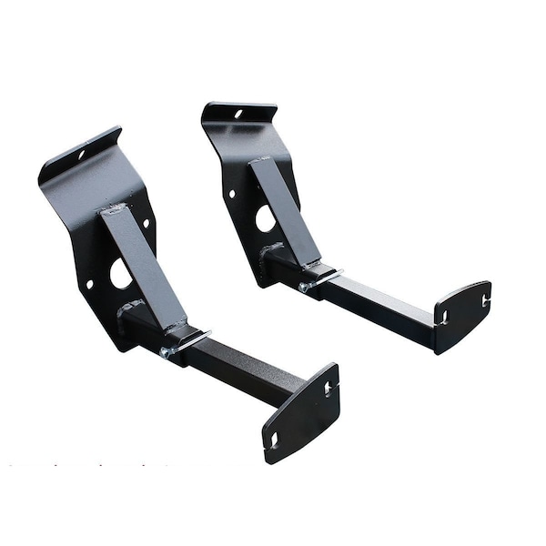 Torklift TRUCK CAMPER PRODUCTS Frame Mount No Drilling Required Powder Coated Black Forged Steel Set Of C2226 - main