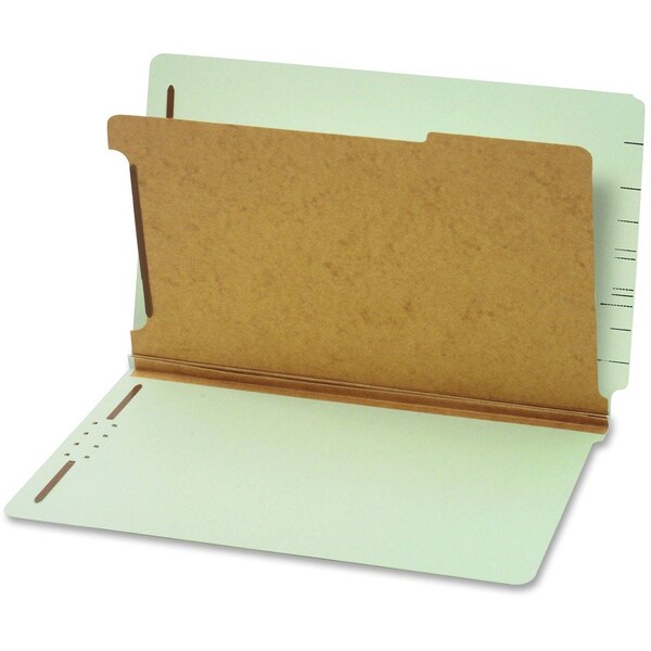 Tops Business Forms Pendaflex, END TAB CLASSIFICATION FOLDERS, 1 DIVIDER, LEGAL SIZE, PALE GREEN, 10PK 23314 - main