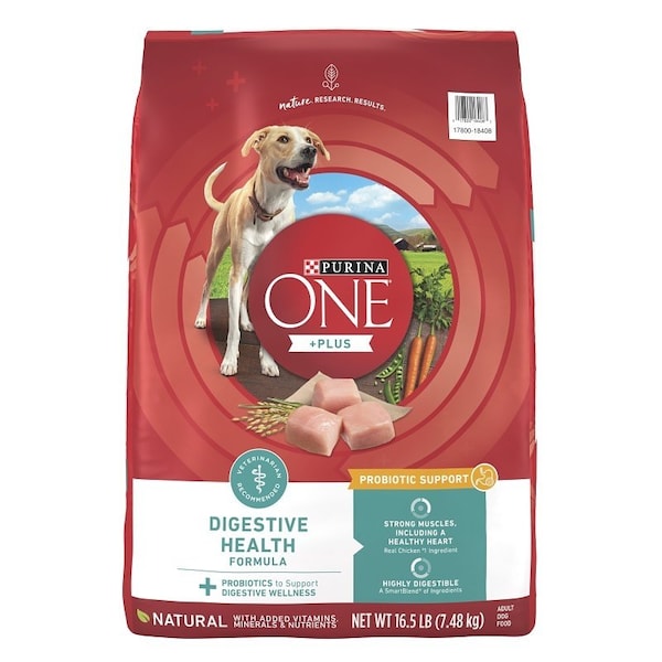 Purina One Tidy Cats ONE +Plus Dog Food, All Sizes Breed, Diced, Dried, Kibble, 16.5 lb Bag 18408 - main