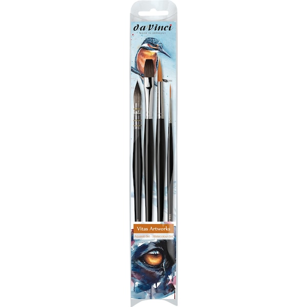 Da Vinci Artist Signature Collection by Vitas Artworks, Watercolor Brushes, Assorted, 4-Piece Set VA-11214_0 - main