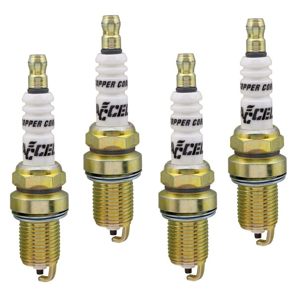 Accel 0786-4 U-Groove Copper Spark Plugs for 1988-1993 Buick Skylark, 4PK ACL0786-4 - main