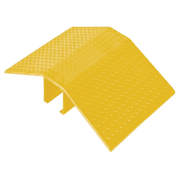 Vestil Fabricated Aluminum Hose and Cable Crossovers 24 In. x 48 In. 2000 Lb. Capacity Yellow FHCR-24-48-16-4H-YL - main