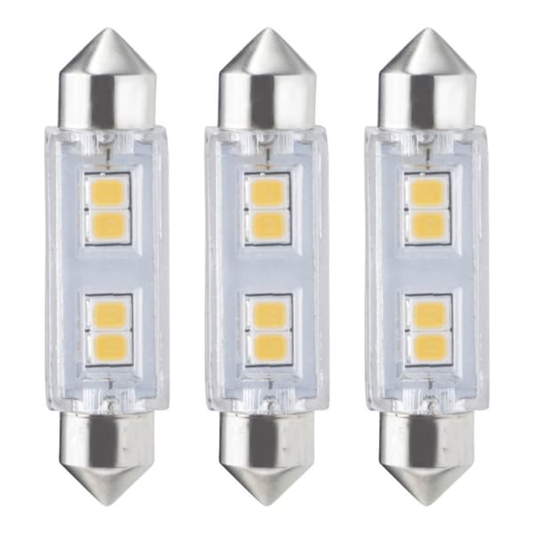 Bulbrite 20-Watt Equivalent T3 Non-Dimmable Festoon LED Light Bulb Warm White Light, 3PK 861533 - main