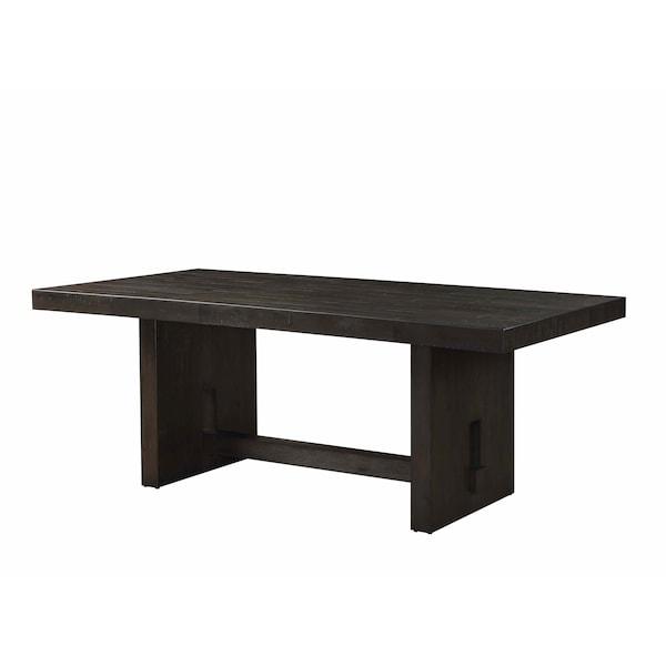 Homeroots 80" Walnut Wood Trestle Base Dining Table 631274 - main