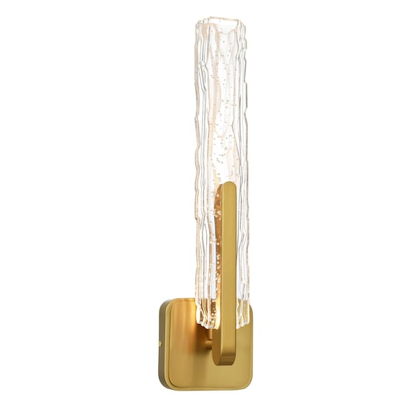 Cwi Lighting Curva Integrated LED 19in Brass Wall Light with Handcrafted Glass 1725W19-1-624 - main