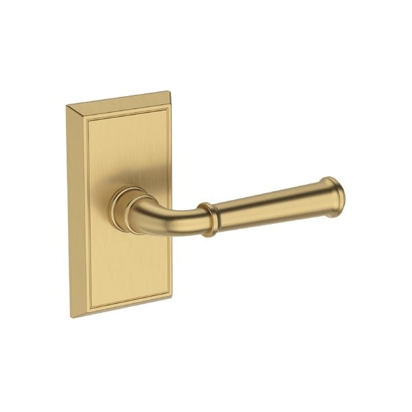 Baldwin Residential Door Levers Passage Right Hand Lifetime Satin Brass PSDUNHFR044 - main