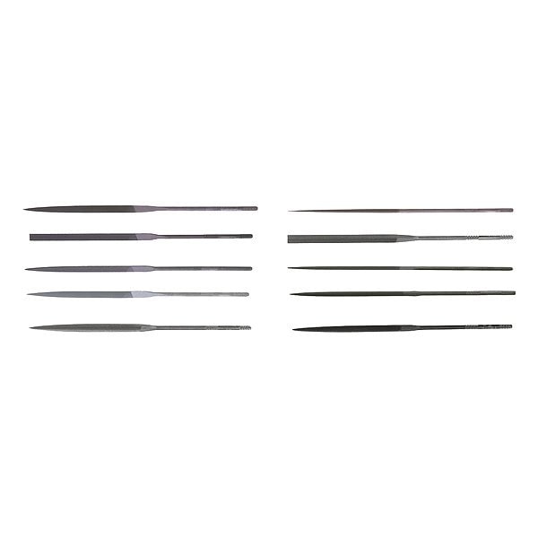 Crescent Nicholson File Set, 12Pc, 6.25 in, Needle, Cut 0, Pouch T37755 - main