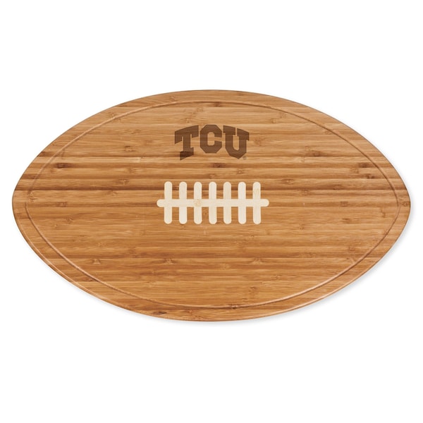 Picnic Time Family Of Brands NCAA TCU Horned Frogs Kickoff Football Cheese Board - Novelty Charcuterie Board 908-00-505-843-0 - main