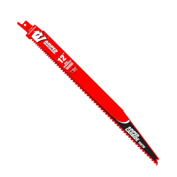 Diablo Reciprocating Saw Blade, Demo Demon, 12 in, 5/7 TPI, Carbide Teeth, Nail-Embedded Wood DS1206CWSA - main