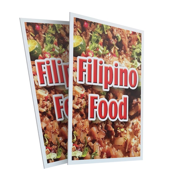 Signmission Filipino Food, Plastic Signs Only 24 Inch x 36 Inch, Corrugated Plastic, 2PK CSB-2436-2PACK-Filipino Food - main