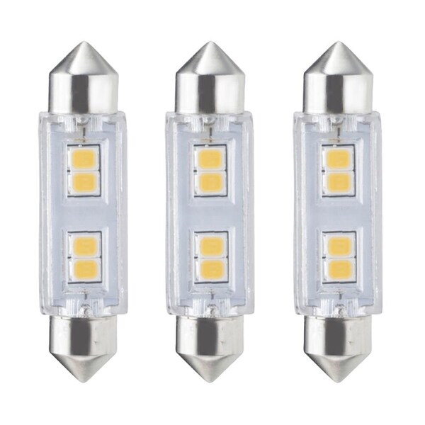 Bulbrite 20-Watt Equivalent T3 Non-Dimmable Festoon LED Light Bulb Soft White Light, 3PK 861532 - main