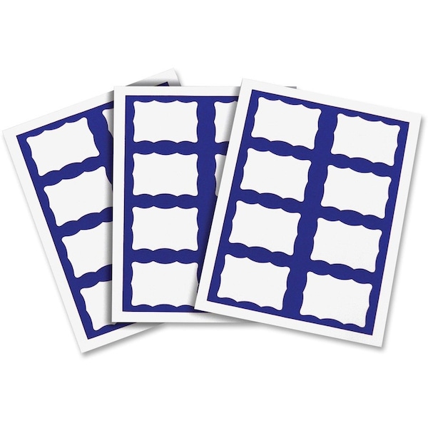 C-Line Products C-Line Laser/Inkjet Name Badge, 3-3/8in x 2-1/3in, Blue Border, 200/Box 92365 - main