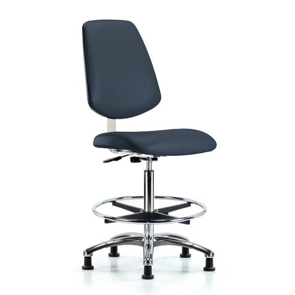 Blue Ridge Ergonomics Clean Room Chair 26" to 35-1/2" Height, Vinyl, Imperial Blue BR-CLR-VHBCH-MB-CR-CF-RG-8582 - main
