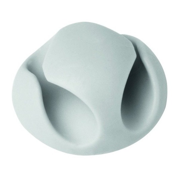 Durable Office Products Cable Clips for 2 Cables Grey, PK 6 503810 - main