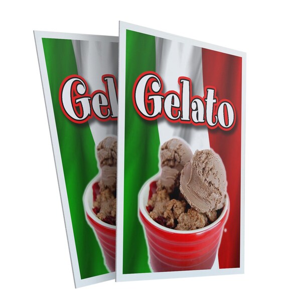 Signmission Gelato, Plastic Signs Only 24 Inch x 36 Inch, Corrugated Plastic, 2PK CSB-2436-2PACK-Gelato - main
