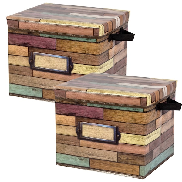 Teacher Created Resources Reclaimed Wood Design Storage Box, 2PK 20915 - main