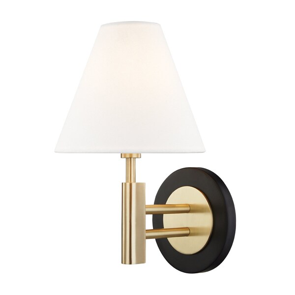 Mitzi Robbie 1 Light Wall Sconce 7.5 In. Aged Brass/Black H264101-AGB/BK - main