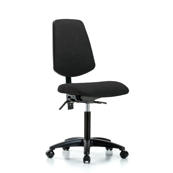 Blue Ridge Ergonomics Fab Med Bench Chair, Bk, Cast, Blk, No Arms, 22" to 29" Height, Black BR-FMBCH-MB-RG-T1-A0-NF-RC-F42 - main