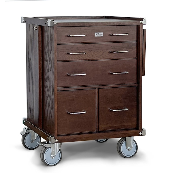 Gerstner 5-Drawer Dark Oak Compact Roller Cabinet GI-R20-D - main