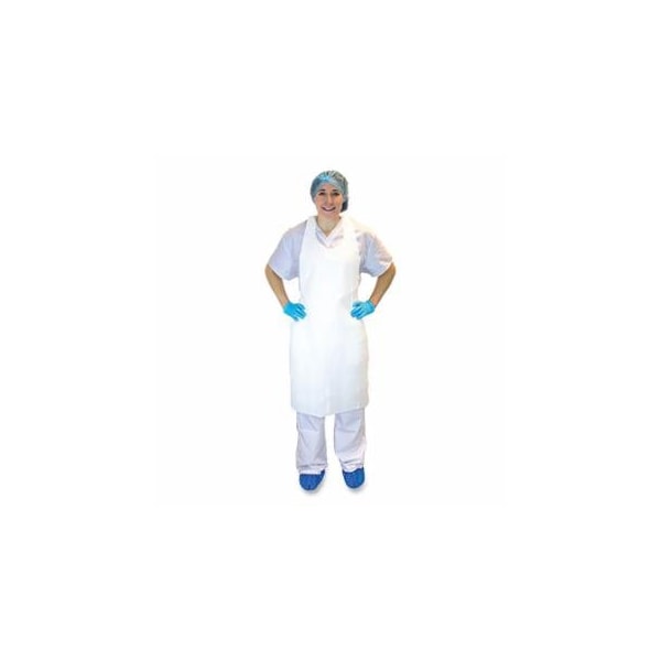 Safety Zone APRON, 46 inX28 in, WHITE, POLYETHYLENE, 1 MIL, 100PK 863-2846WHITE - main