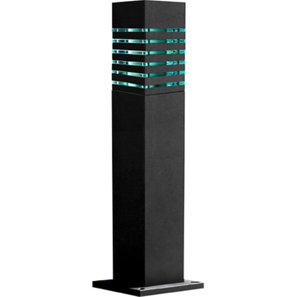 Feeltheglow 60W 120V Powder Coated Steel Bollard, Black - 42.31 x 9.81 x 9.81 in. FE2936240 - main