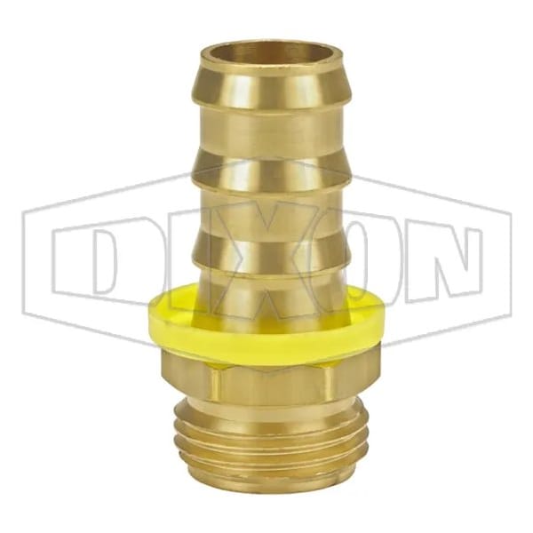 Dixon Garden Hose Fitting, 3/4-11-1/2 x 3/4 in Nominal, Male Garden Hose Thread x Lok-On Hose End Style, B 5721212C - main