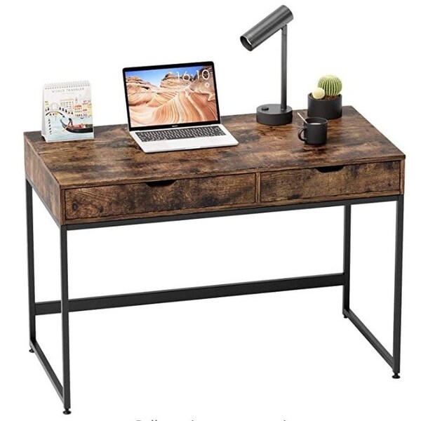 Homeroots 43" Brown and Black Stainless Steel 399571 - main