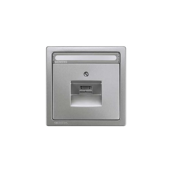 Siemens DELTA style, platinum metallic Cover plate UAE connection socket 68x 68 mm 5TG1395-1 - main