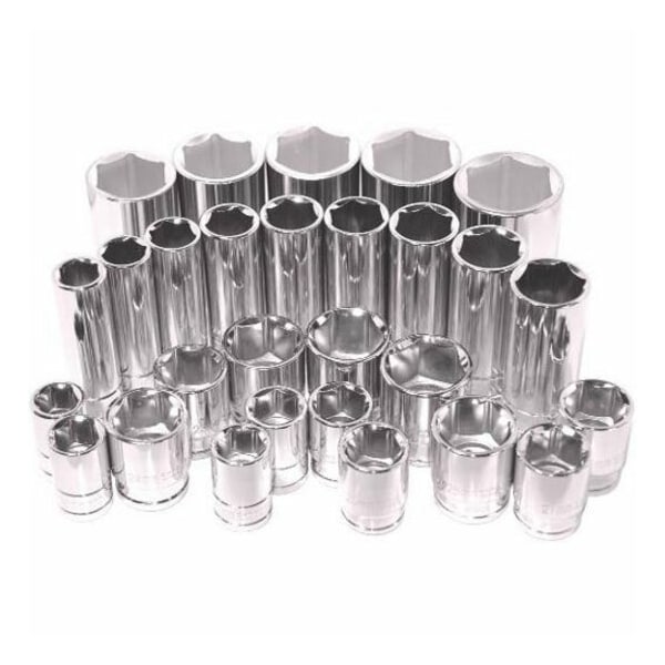 K-Tool International 1/2" Drive, 19mm Metric Socket, 6 Points, Deep 6 Pnt 1/2"Dr, 19mm KTI-28219 - main