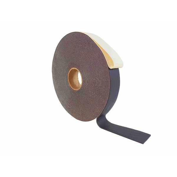 Wod Tape Tape Weatherstrip Seal Windows and Doors Sound Proof Insulation: 2 in. x 75 ft 1/8 Thick, 12PK WOD SSLDFT-1/8-02000-12-75-BLA - main