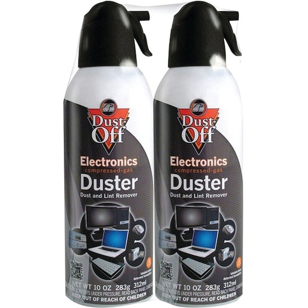 Dust-Off Disposable Compressed Gas Duster, Aerosol Duster for Electronics, 10 oz, 2PK DSXLP - main