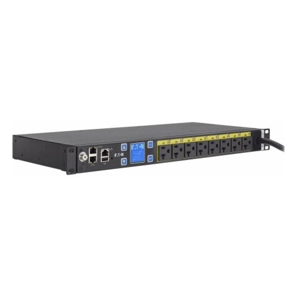 Eaton Managed rack PDU, 1U, 5-20P, L5-20P input, 1.44 kW max, 120V, 12A, 10 ft cord, EMAT09-10 - main