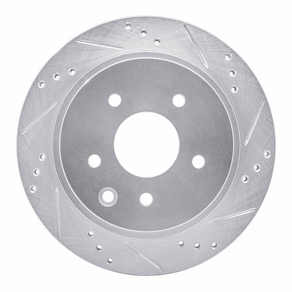 Dynamic Friction Co DFC Brake Rotor - Drilled and Slotted - Silver 631-68006R - main