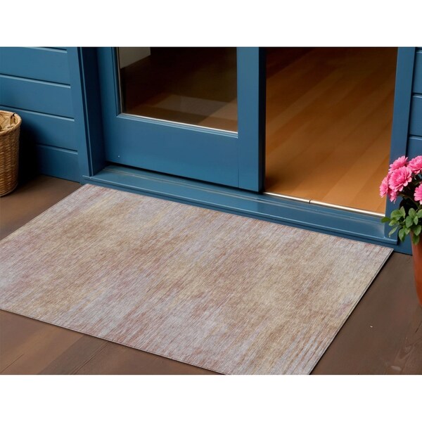 Homeroots 3' X 5' Merlot And Beige Abstract Washable Indoor Outdoor Area Rug 587212 - main