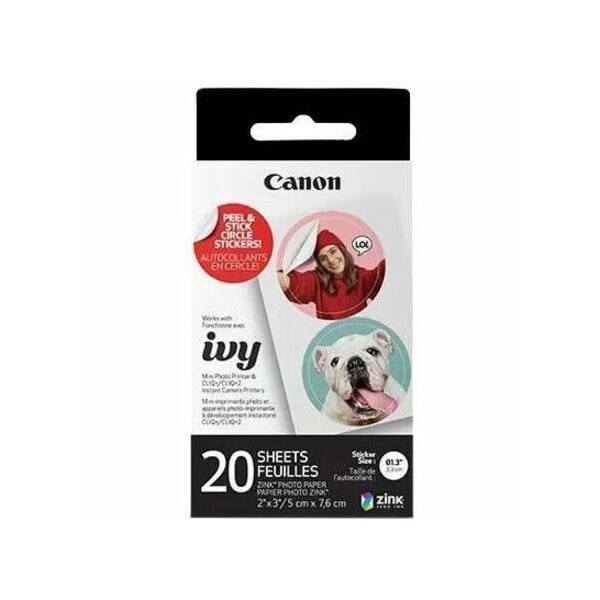 Canon ZINK PRE-CUT CIRCLE STICKER PAPER PACK 4967C001 - main