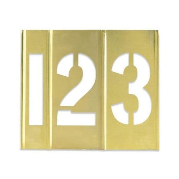 Partners Brand Brass Stencils, Number Only, 1", Brass, PK15 STBN10 - main