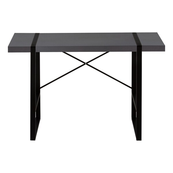 Homeroots 49" Gray and Black Computer Desk 489982 - main