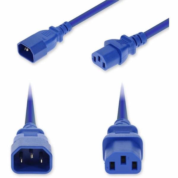 Add-On 4FT C14 MALE TO C13 FEMALE STANDARD COMMERCIAL TEMP 14 AWG 250V AT 15A PVC SJT (SERVICE JUNIOR THER ADD-C142C13C14G4FBE - main