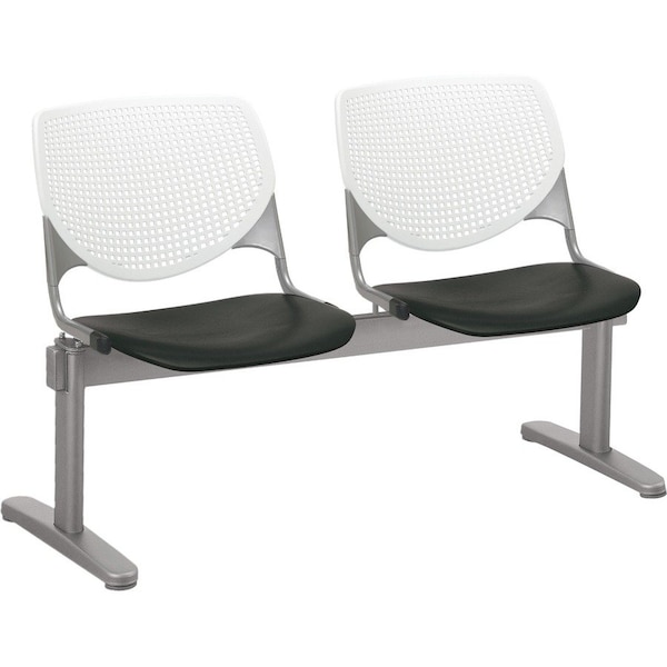 Kfi Kool Beam Seat Beam Seating, Black Back, 47 in W 22 in L 31 in H, Polypropylene Seat 2300BEAM2-BP08-SP10 - main