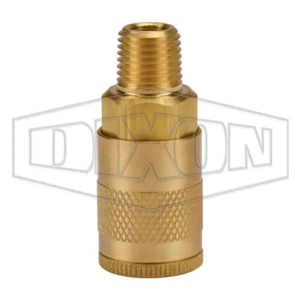 Dixon Tru-Flate Air Chief Automotive Male Quick Connect Coupler, 1/4-18 Nominal, 300 psi Pressure, Brass, DC1 - main