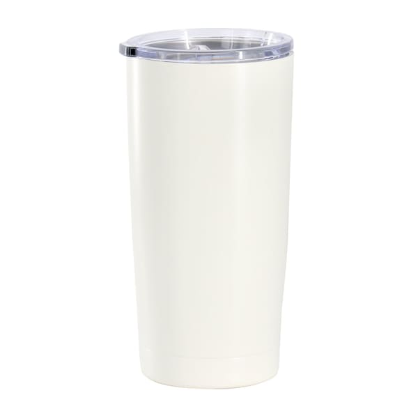 Gibson Home Marina 18oz Stainless Steel Thermal Tumbler with Acrylic Lid in Cream 142740.01 - main