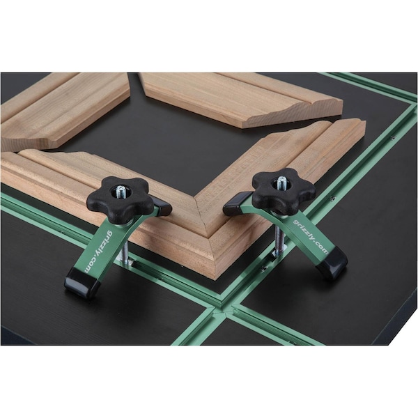 Grizzly Aluminum 4" Hold Down Clamps For T-Slot Table, 2PK T31826 - main