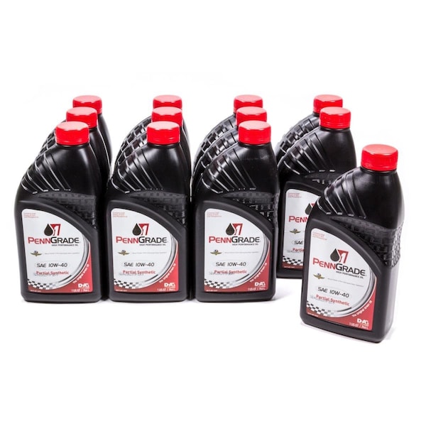 Penngrade Motor Oil 71446 1 qt. 10W40 Partial Synthetic Racing Oil, Case of 12, 12PK BPO71446-12 - main