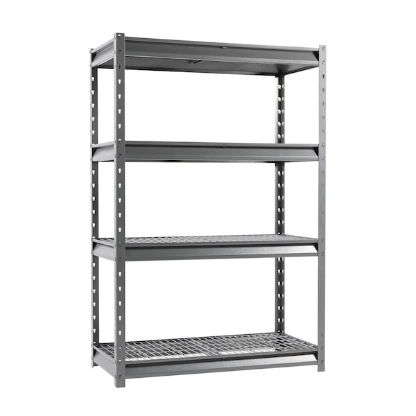Shuntong Atlas 4-Tier 48 in.W x 24 in.D x 72 in.H Heavy Duty Garage Shelving Unit Load 12000 Lbs, Gray Vein ATLAS482472-4G3000 - main